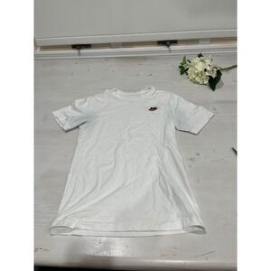 The Nike Tee White Embroidered‎ Swoosh Logo T Shirt XS